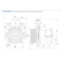 Double Wrap Gearless Elevator Traction Machine With Brake WYJ250 photo-2