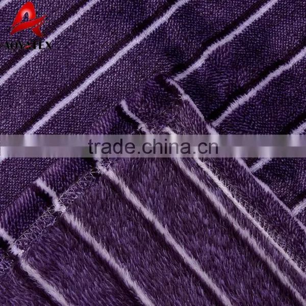 Cheap Price Super Soft Stripe Yarn Dyed Flannel Fleece Blanket photo-3