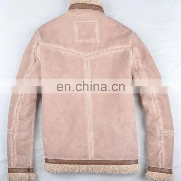 2015 Last Fashion Mens Handsome Warm Genuine Leather Jacket photo-3