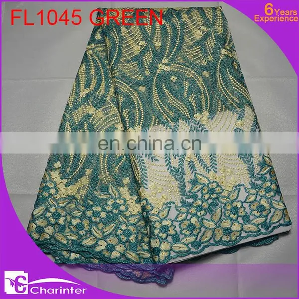 African Fabric Wholesale African Lace Fabrics FL1045 Black photo-3