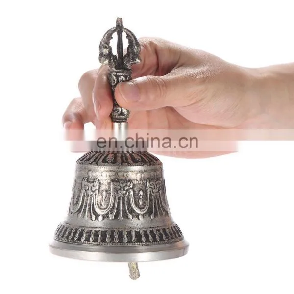 Tibetan Buddhist Temple Meditation Singing Bell With Dorje Vajra Buddhism Bells Tibetan Buddhist Meditation Bell and Dorje Set photo-4