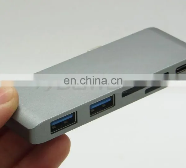 High Speed USB 3.0 USB C Type C Hub 5 in 1 Combo Hub With Charging Port for Macbook Card Reader photo-5