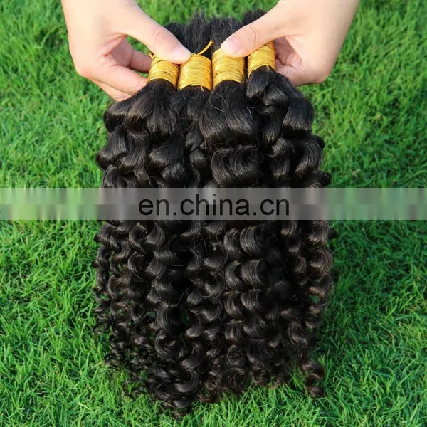 10-34inch 8A Unprocessed Brazlian Virgin Hair Kinky Curly Human Braiding Hair Bulk Brazilian Human Hair Afro Curly No Weft photo-5