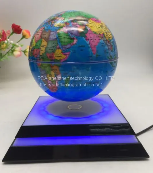 Led Light Square Base Magnetic Floating Levitate Bottom Globe 6inch 7inch 8 Inch for Decor