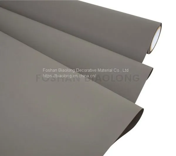 Moisture-proof Soft Touch Plain Color PVC Plastic Film Roll for Wardrobe Decoration photo-3