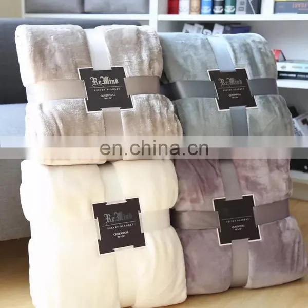 Adult Brushed Hooded Coral Fleece Blanket Super Soft Polar Fleece Blanket Custom Printed for Bed