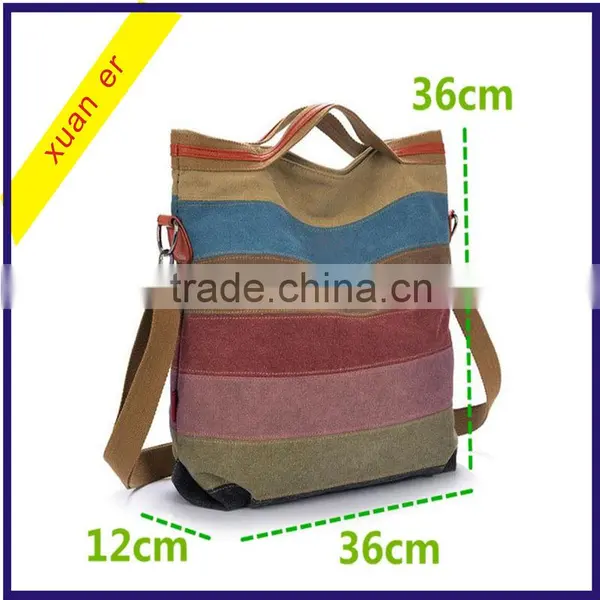 2016 New Products Fashion Women Striped Shoulder Lady Handbag for Wholesale photo-2