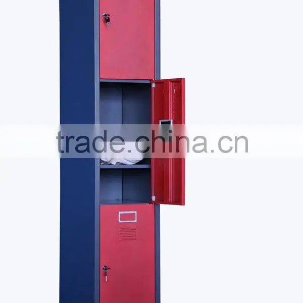 0.8mm Metal Lockers For Changing Room, Locker Bedroom Furniture, Safe Metal Lockers