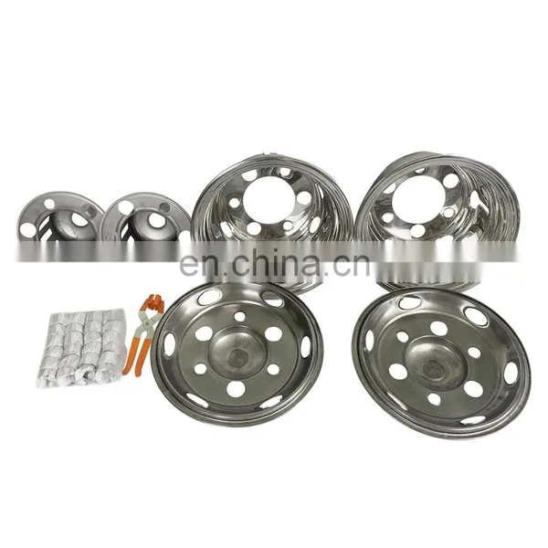 GELING Front Wheel And Rear Wheel Holes 17.5'' 6 Stainless Steel For ISUZU For BENZ For Focus Wheel Cover