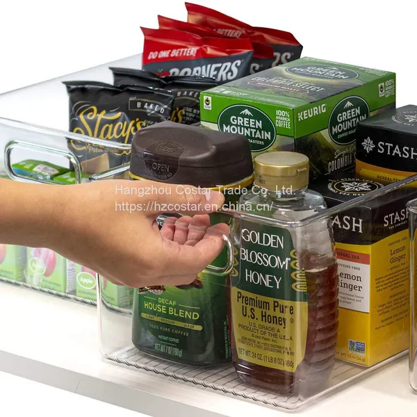 Plastic Clear Storage Bins Pantry Organizer Box Bin Containers for Organizing Kitchen Fridge, Food, Snack Pantry Cabinet, Fruit, Vegetables, Bathroom Supplies photo-3