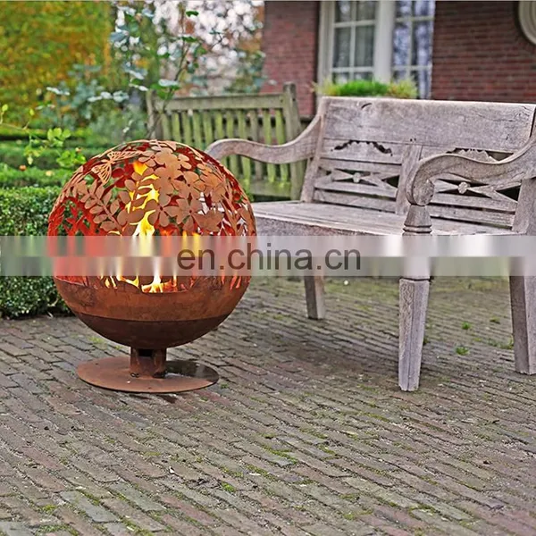 Factory Direct Sales Round Large Fire Pit With Decoration photo-5