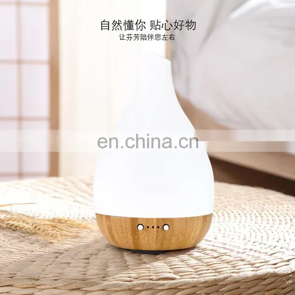 Hot Selling Portable Air 4 Light Modes Wooden Base Humidifier Aroma Diffuser 180ml photo-5