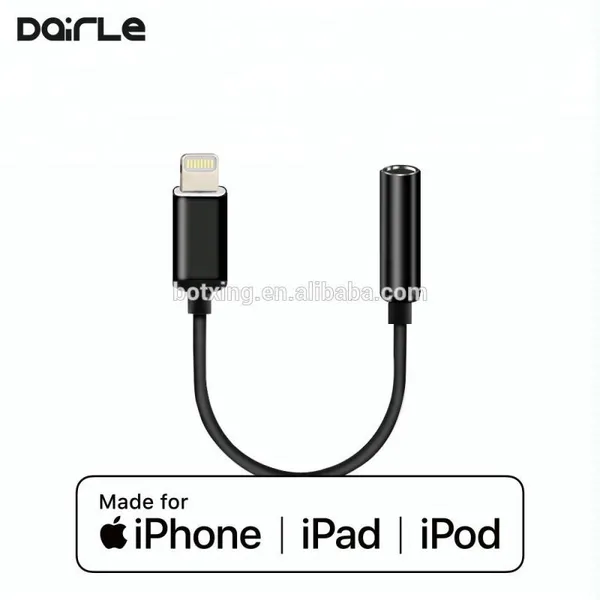 MFi Chip Jack Lightening Audio Charger Adapter for Apple Lightening 8pin to 3.5mm Headphone Jack Adapter photo-2