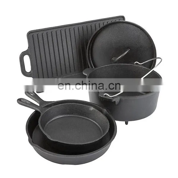 Non Stick Camping Cookware 5qt 3 Leg Cast Iron Dutch Oven photo-2