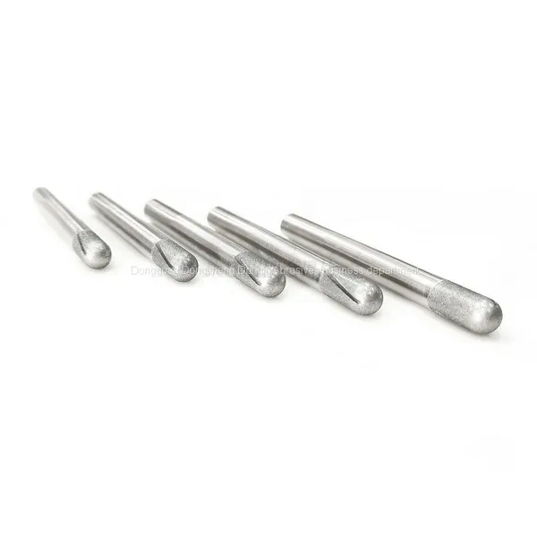 R4.7 Hemisphere Diamond Grinding Head Spiral Groove Design, Glass Fiber Drilling, Reaming and Trimming photo-3