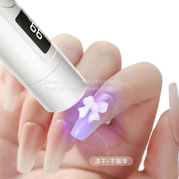 New battery storage display screen handheld manicure light, portable manicure light, silicone head press light