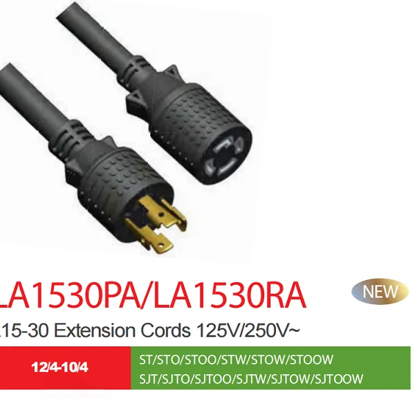 NEMA L15-20P/NEMA L15-30P 125V/250V Locking Power Supply Cord photo-2