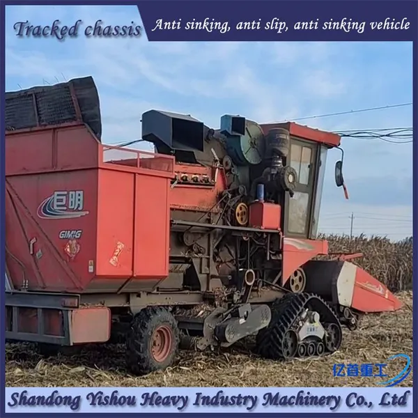 Corn Harvester Modified With Track Chassis, Mud and Wetland Anti Slip and Anti Sinking Vehicle photo-3