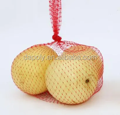 Made in China Poly Mesh Net Packing Bag for Fresh Fruit Apple Orange Pear Net Mesh Fruit Packaging Bags