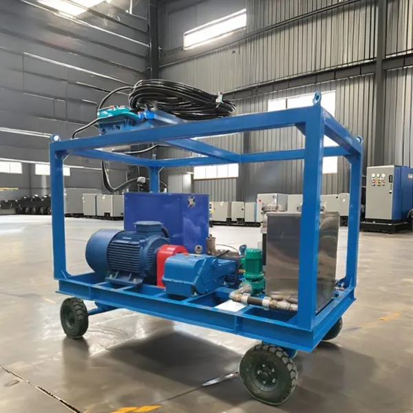 Advantaged High Pressure Hydro Jetting Machine Electric 10000 Psi 700bar New Used Cold Water Jet Cleaning Unit Pump Engine photo-3