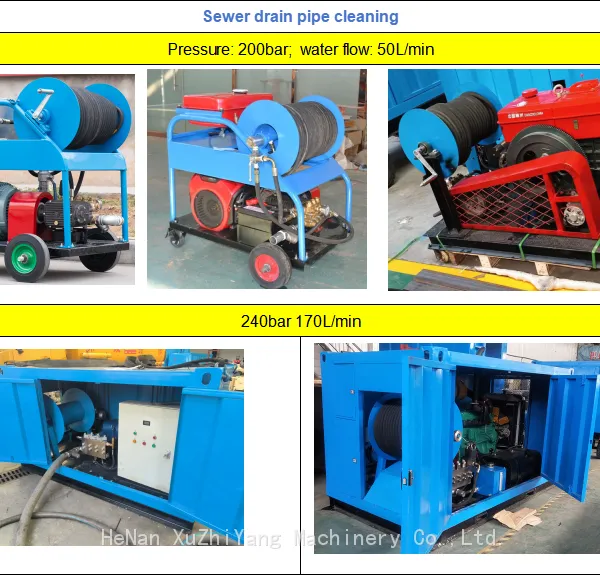 15kw Electric Power Sewer Drain Pipe Water Jet Cleaner High Pressure Water Sewer Jetter Machine 200bar photo-5