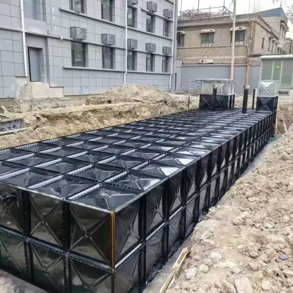 Réservoir d'eau en acier émaillé boulonné, directement issu de l'usine, pour le stockage du chauffage solaire de l'eau