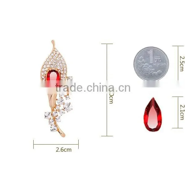 Wholesale Calla Full Rhinestone Diamond Crystal Gem Brooch photo-2