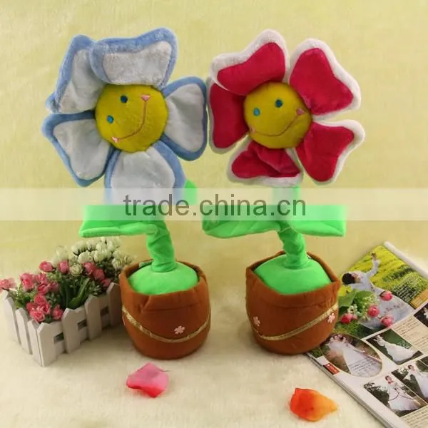 Soft Electronic Flower Singing Toy/Stufferd Toy Flower With Sound Sensor Controll photo-2