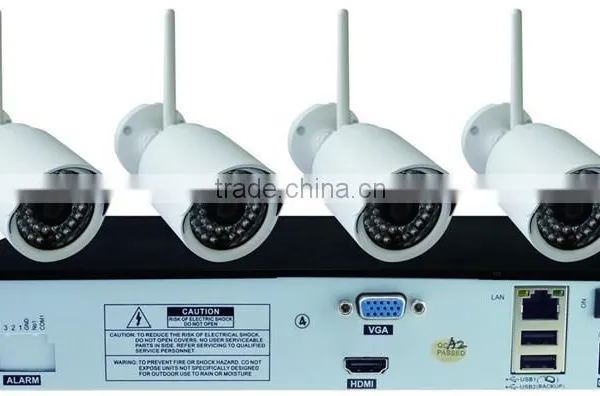 Factory Direct 4 CH Wireless P2p ip CCTV Camera System With 1.0 Megapixel Wireless Bullet Camera Kit photo-2