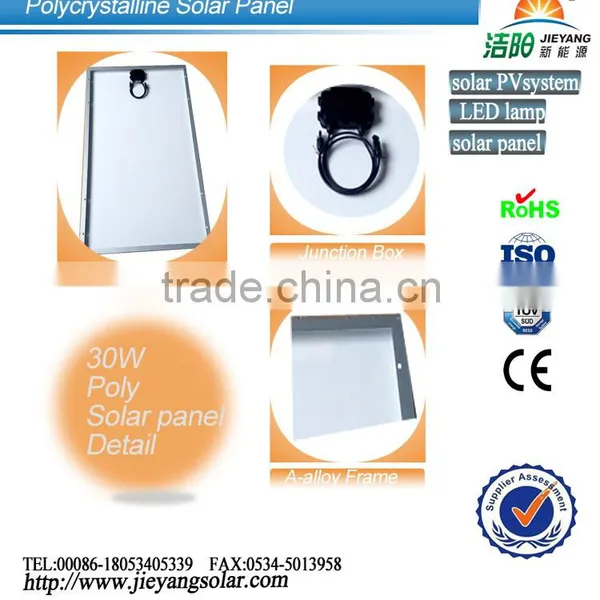 Hot Sale High Effective 30 w Poly Solar Panel Manufacturers in China photo-3