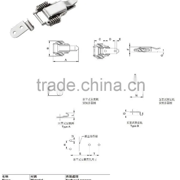 For Cabinet and Control Panel Stainless Steel Compression Catch Clips photo-2