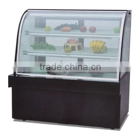 PK-JG-CC2000 Elegant Shape,Safe and Easy to Operate Cooling Scries for Supermarket Luxury Free Standing Single Arc Cake Showcas