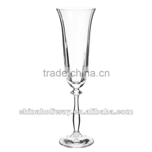 Optical Clear Stemmed Champagne Flute Glass