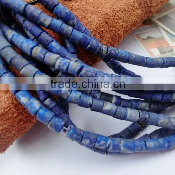 Morre Than AAA Lapis Lazuli Rondelle Beads Rough Coin Shape Loose Gemstone photo-4