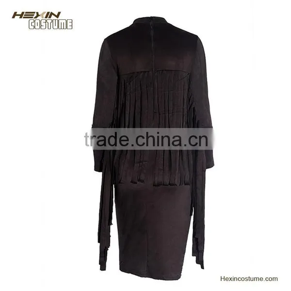 V Neck Clubwear Black Long Sleeve Elegant Korean Girls Sexy Mini Dress photo-5