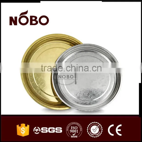 Golden Color Stamiless Steel Snacks Serving Tray photo-2