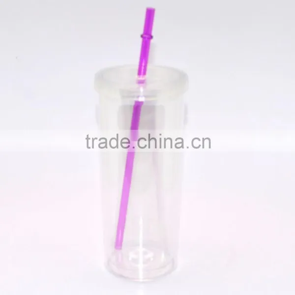 Wholesale Promotion Outdoor Travel Plastic Cups With Lid And Straw photo-2