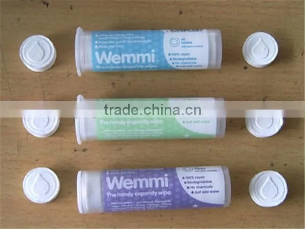 10pcs/tube Packing 100% Mesh Spunlace White Nonwoven Fabric Towels Compressed to Round Shape Coin Mini Magic Quality Choice photo-3