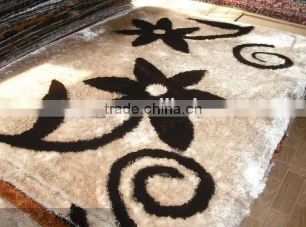 Polyester Shaggy Carpets Tile , Flooring Mat /rug photo-2