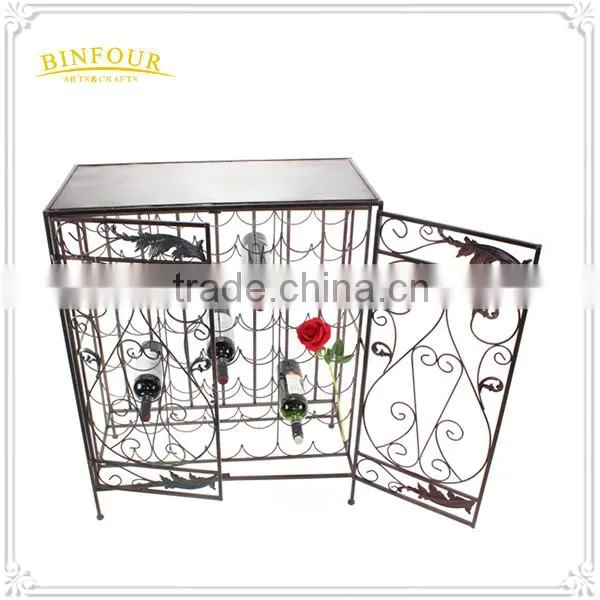 Wholesale Wall Mounted Wine Bottle Rack, Metal Custom Display Stand photo-2