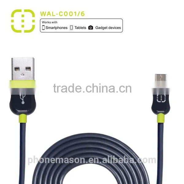 Walnut 1.2m Length Black Micro USB Cable for Universal Phone photo-3