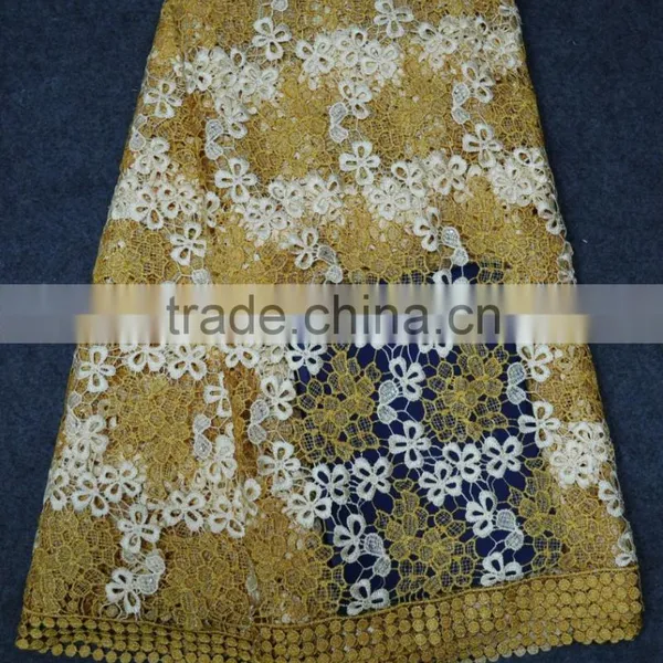 New Design Spain Lace Fabric Embroidery African Lace Fabric Chemical Cord Lace Fabric photo-2