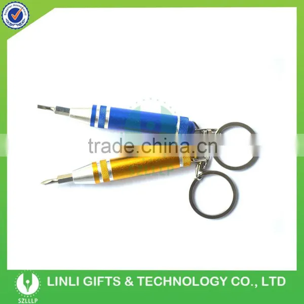Torch Shaped Metal Aluminium Tool Kit Keyring photo-3