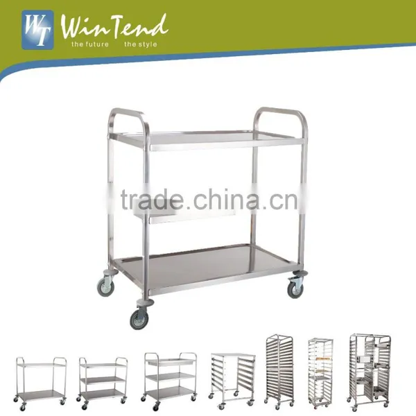 Commercial Kitchen Trolleys With Baskets,chrome Wire Vegetable Stand Basket photo-2