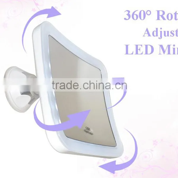 Makeup Mirror Led Lighted Powerme Bathroom Mirror Swivel Suction Mirror photo-5
