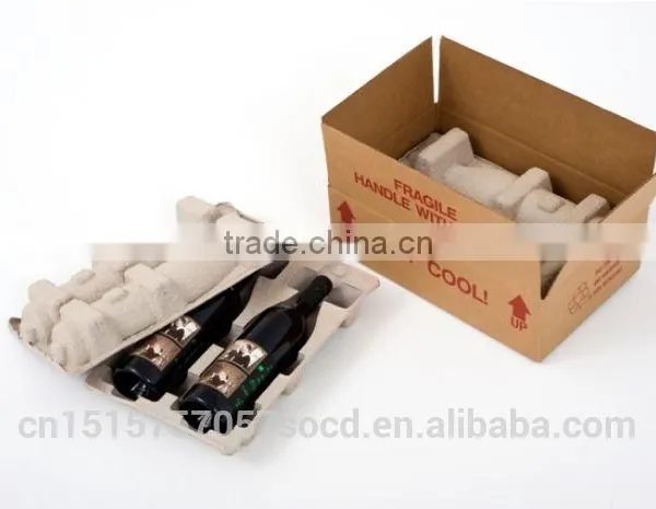 2 Bottle Molded Fibre Wine Shipper Solution
