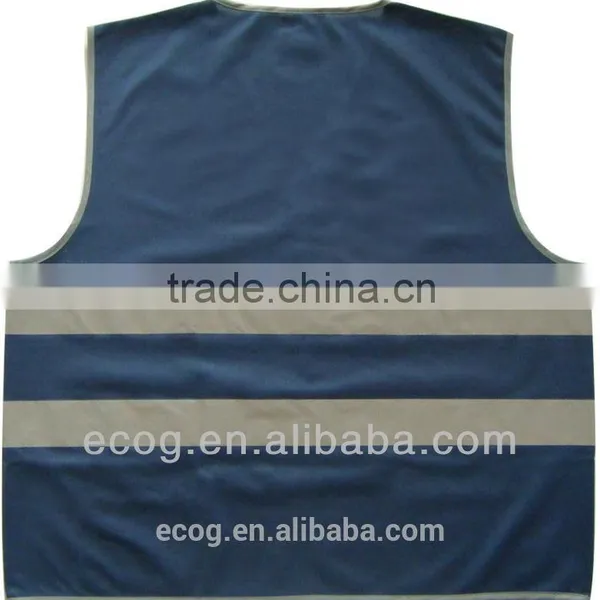 Blue High Visibility Reflective Safety Vest With Customized Printed Logo.2015 NEW! photo-2