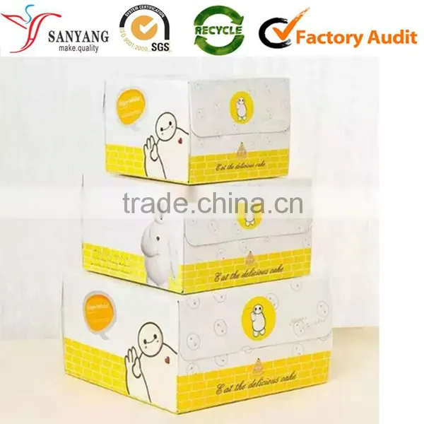 Cheap Custom Cupcake Handle Cake Box For Wholesale photo-2