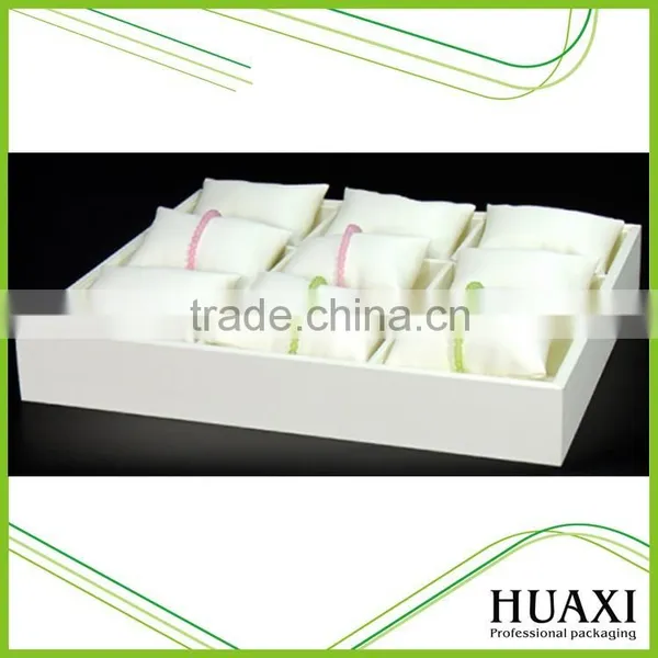 Beautiful Custom Top Design Wood Leather Jewelry Trays Display photo-2