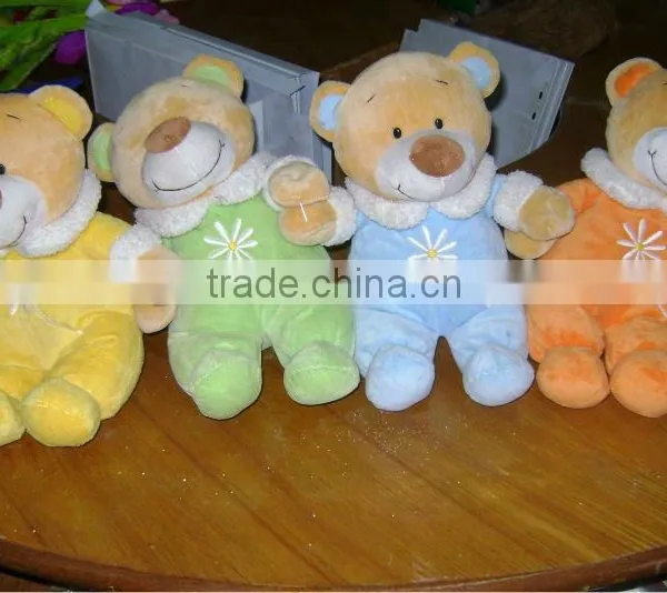 30cm Nice Lovely 4-colour Stuffed Plush Teddy Bear With Suits